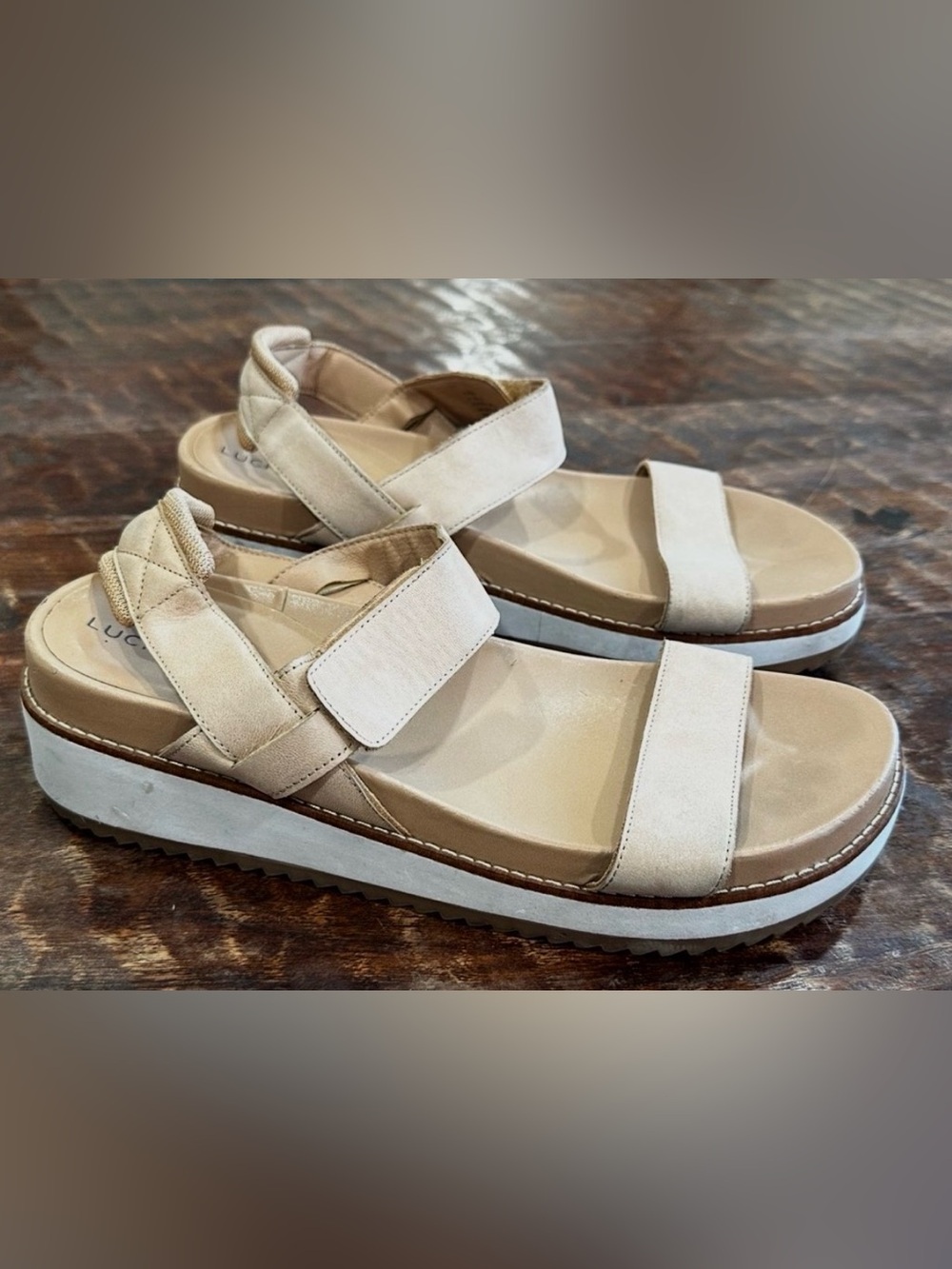 Lucky‎ Brand Womens Lp-ladan Slingback
Sandals Beige Ankle Strap size 9.5 M